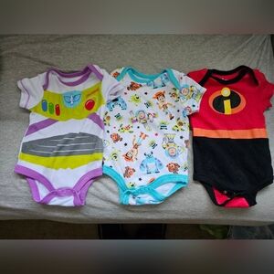 Disney Baby Red and Black Onesie